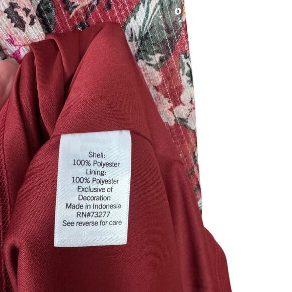 NWT All over Sequin Cottagecore Coquette Floral Faux Wrap Dress Women's Plus 2X - Picture 5 of 6